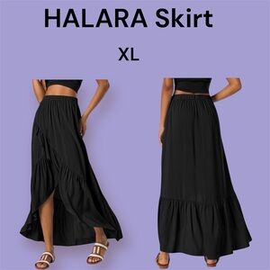 HALARA Women's Black Maxi Skirt XL